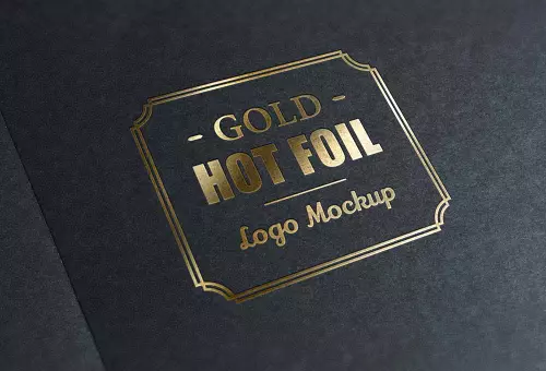 FREE download gold logo mockup PSD