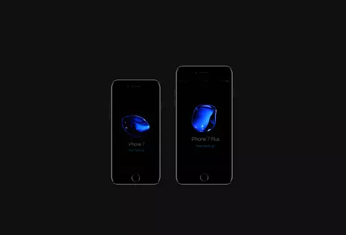 Free two iPhones PSD mockup