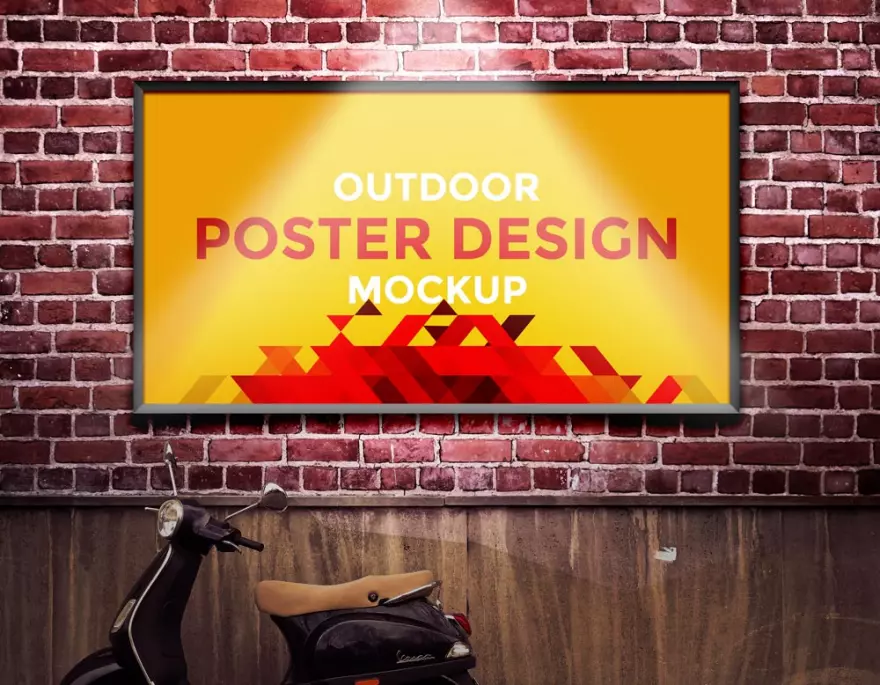 Download Poster design mockup PSD