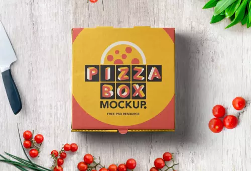 Pizza box PSD mockup