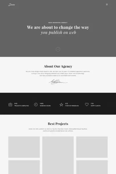 Homepage PSD layout