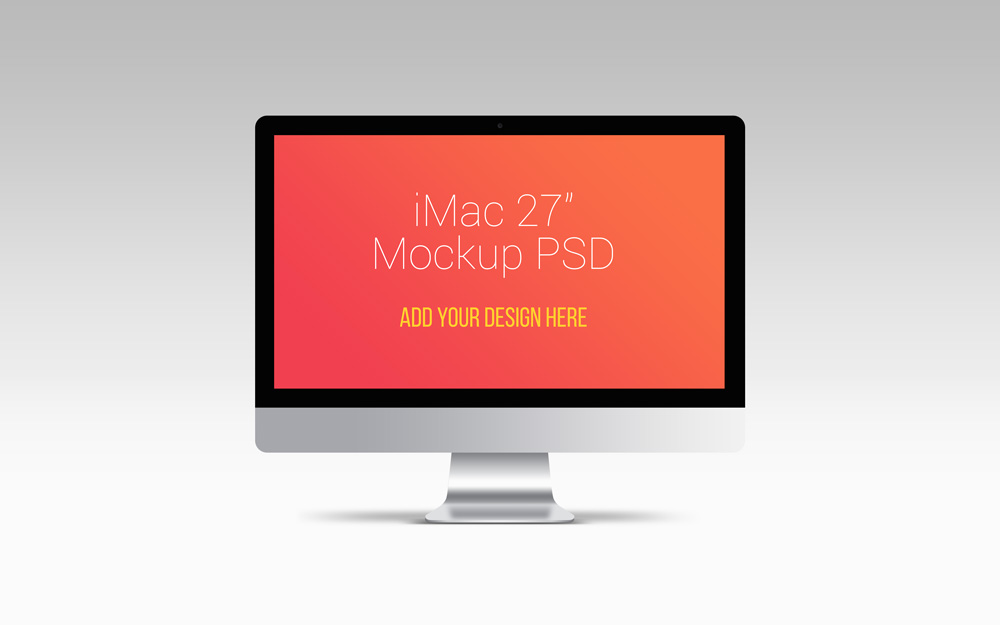 Apple monitor PSD mockup