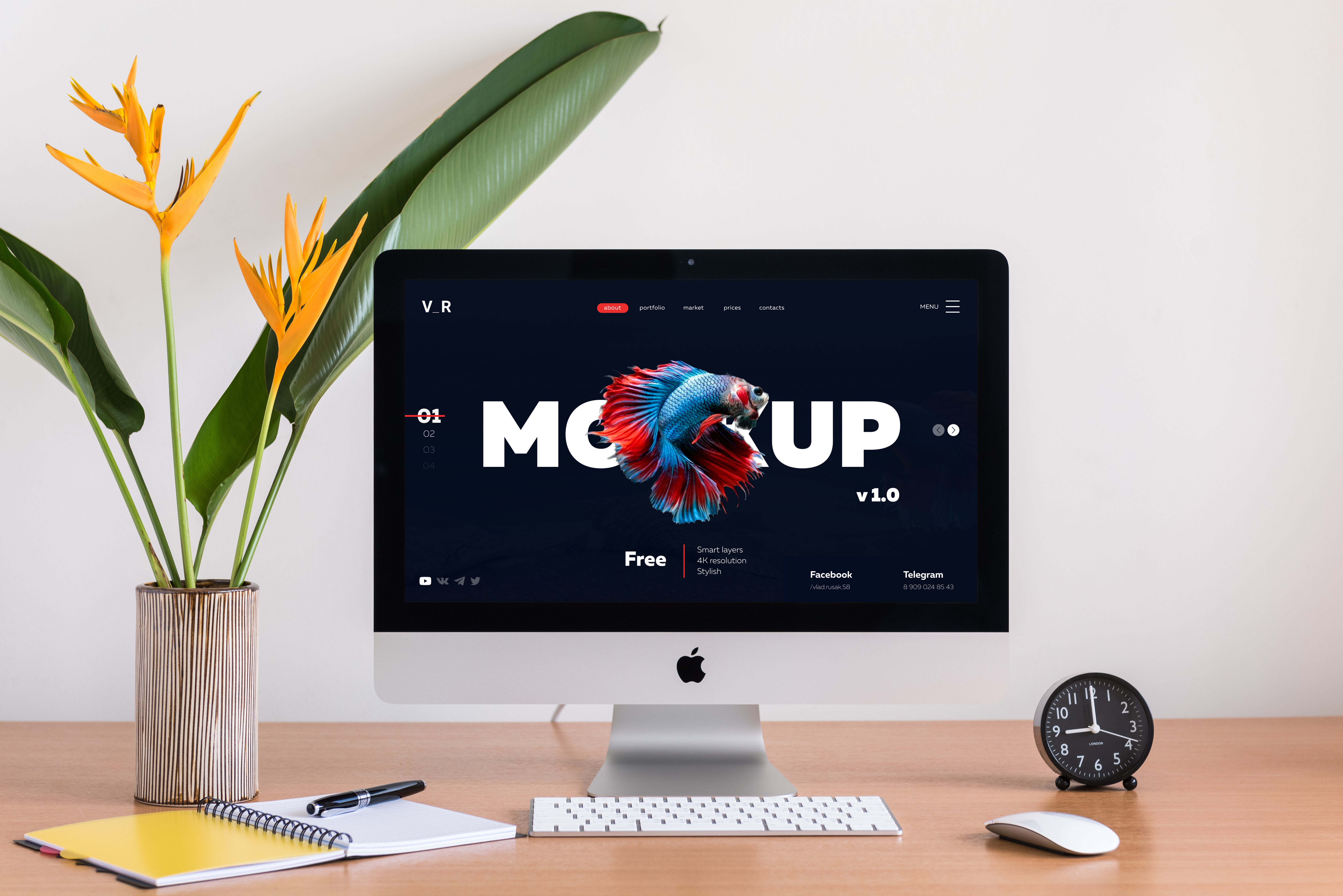 iMac PSD mockup